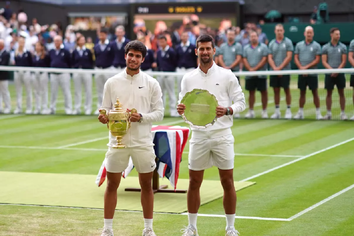 Carlos Alcaraz and Novak Djokovic - Wimbledon final 2023