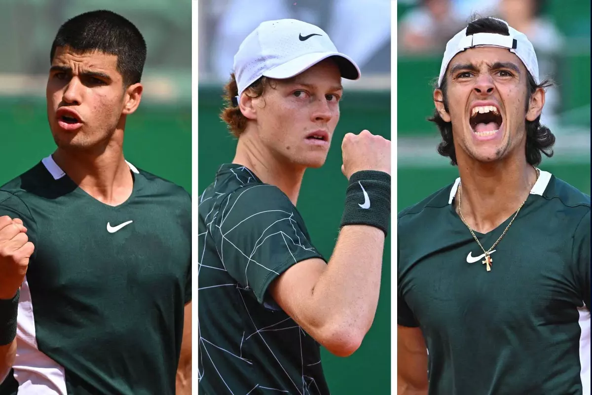 Carlos Alcaraz Jannik Sinner Lorenzo Musetti