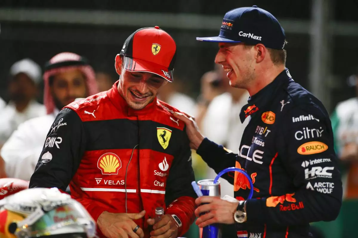 Charles Leclerc and Max Verstappen