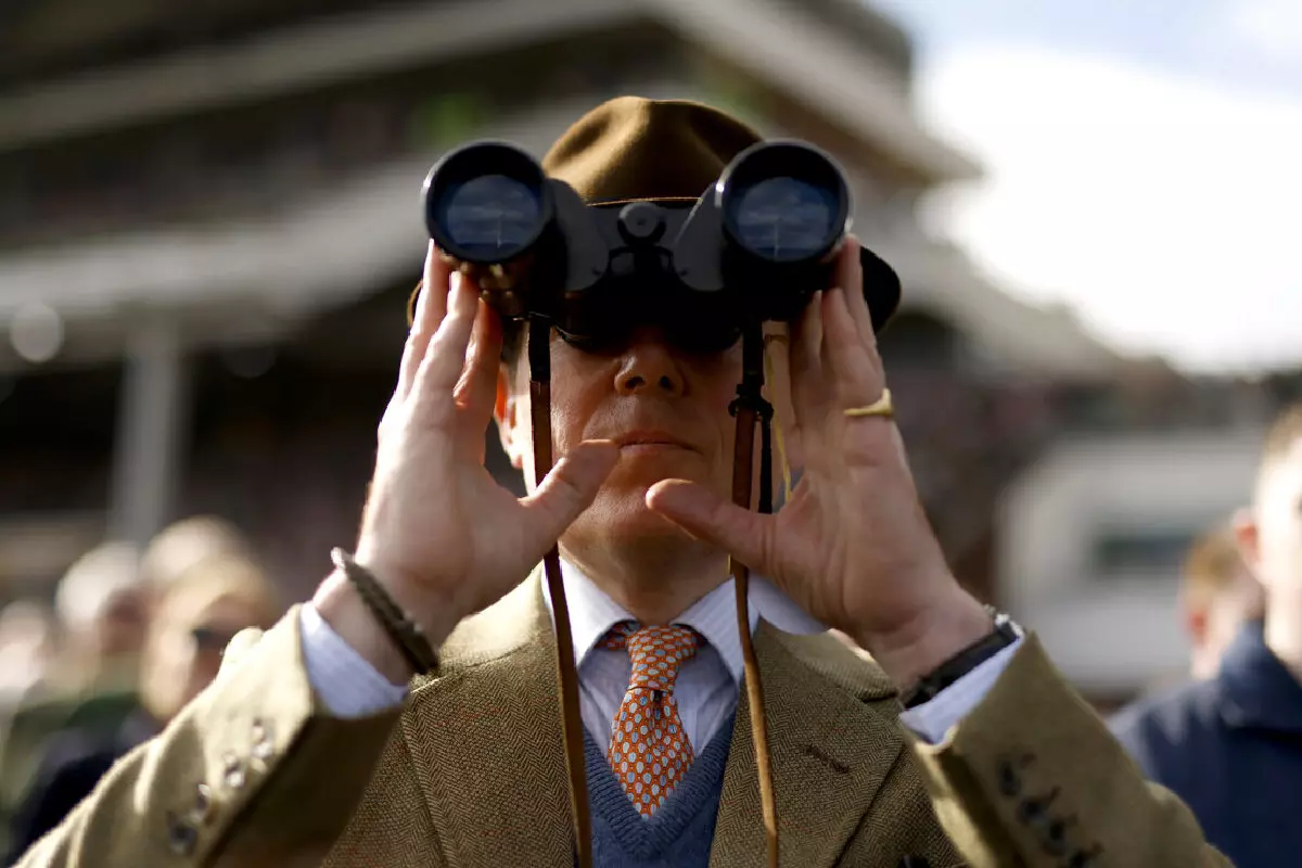 Cheltenham racegoer binoculars
