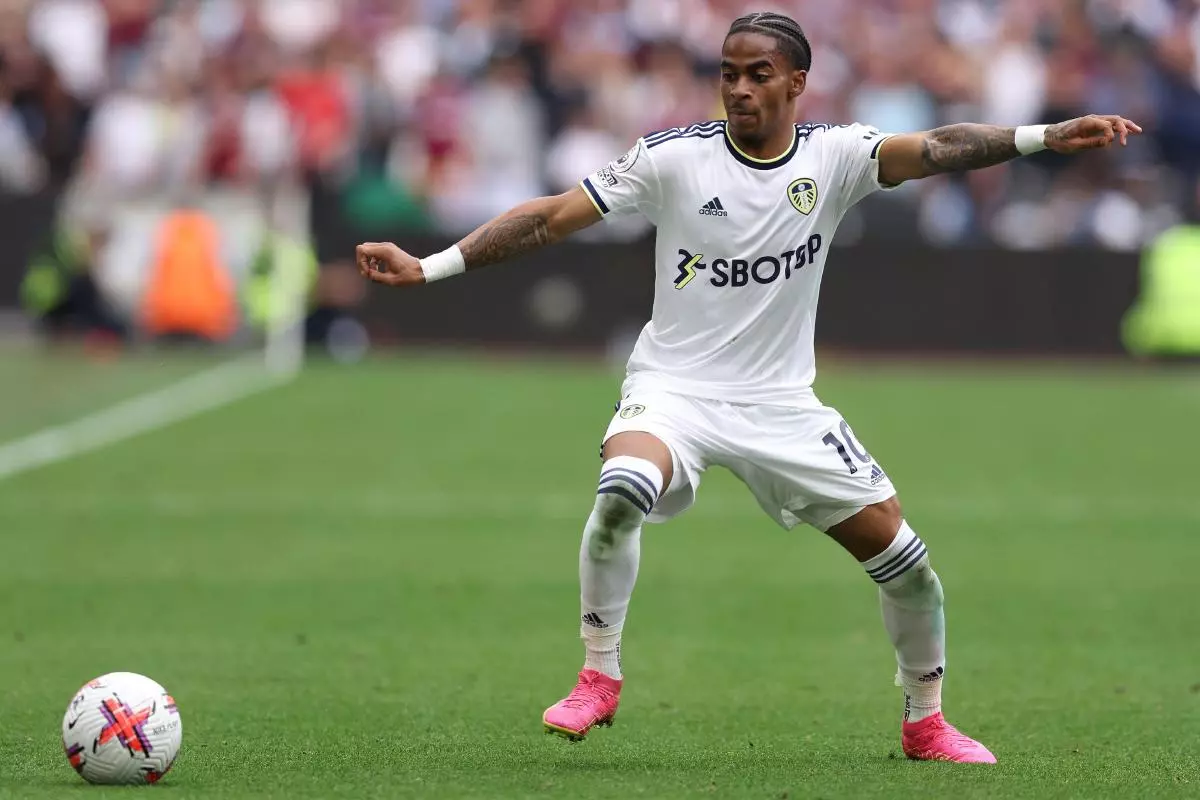 Crysencio Summerville of Leeds United during the Premier League match at the London Stadium - May 2023