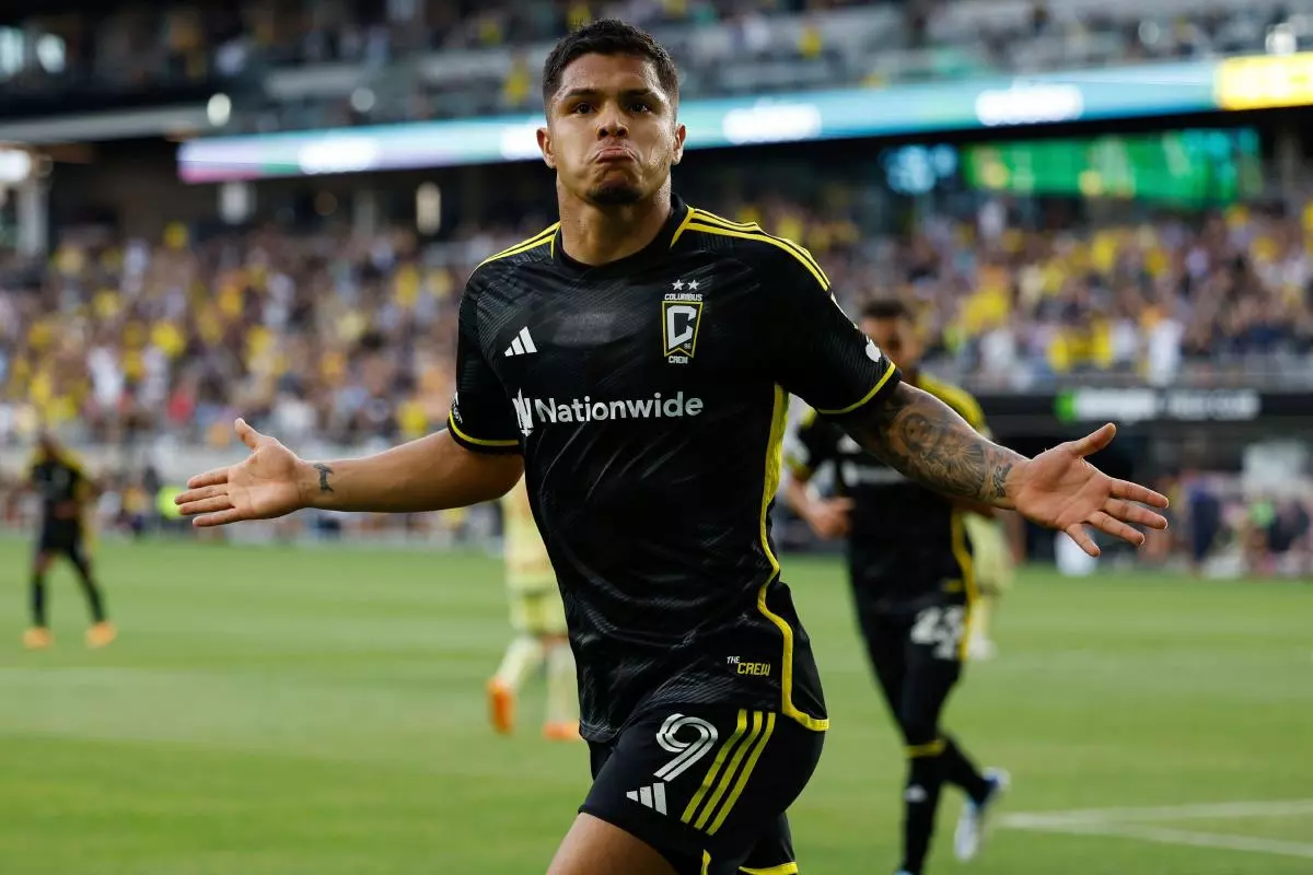 Cucho Hernandez of Columbus Crew