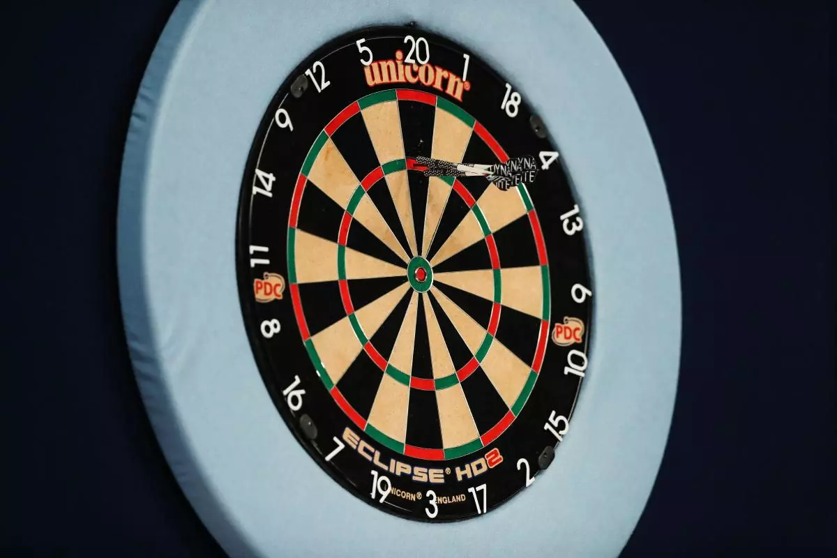General view of the dart board