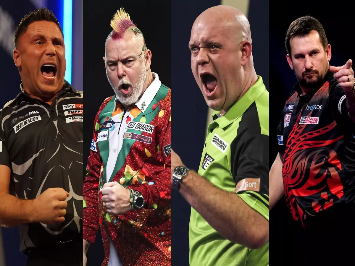 Darts, Gerwyn Price, Peter Wright, Michael van Gerwen, Jonny Clayton