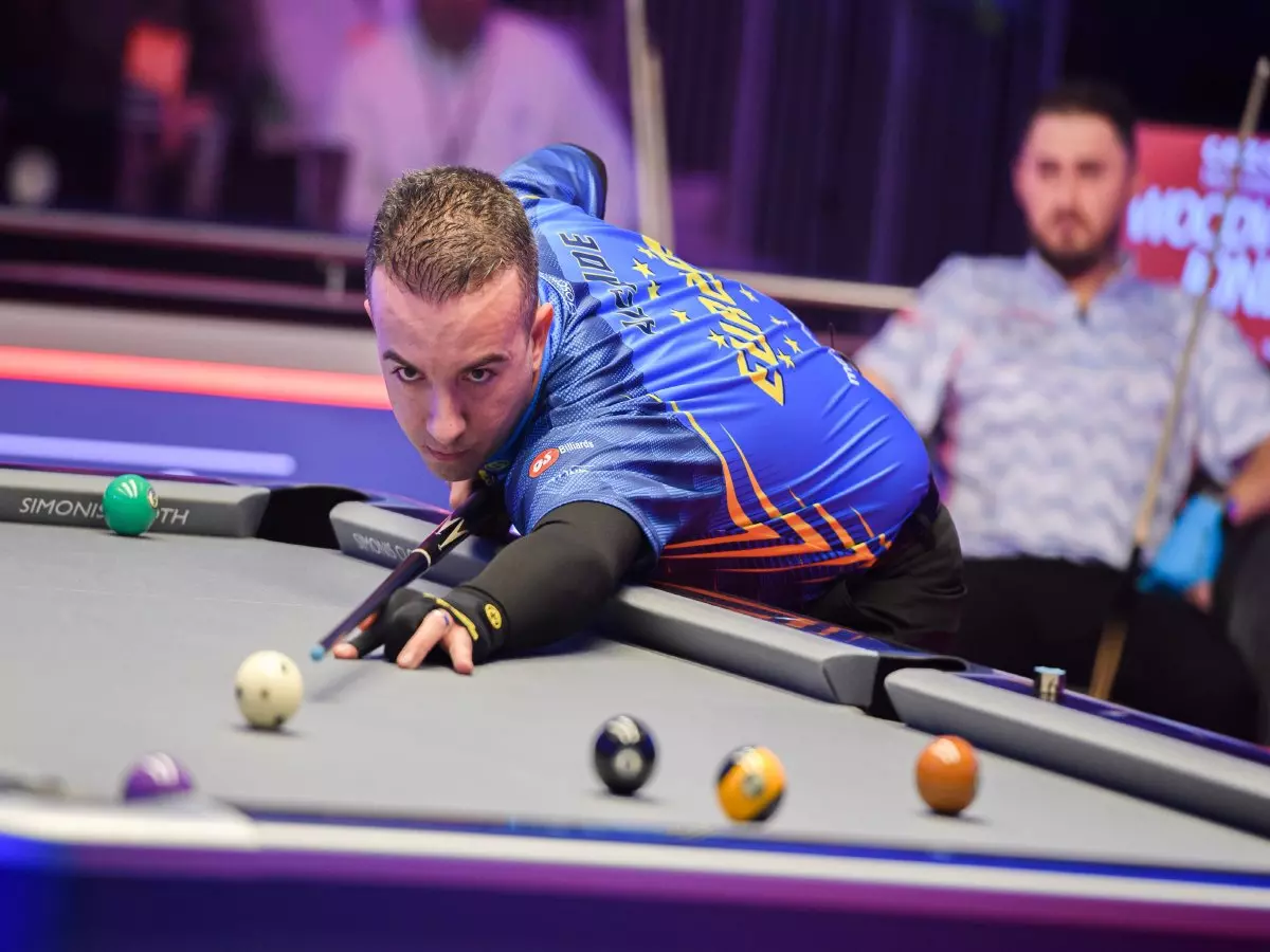 David Alcaide at the 2021 Mosconi Cup