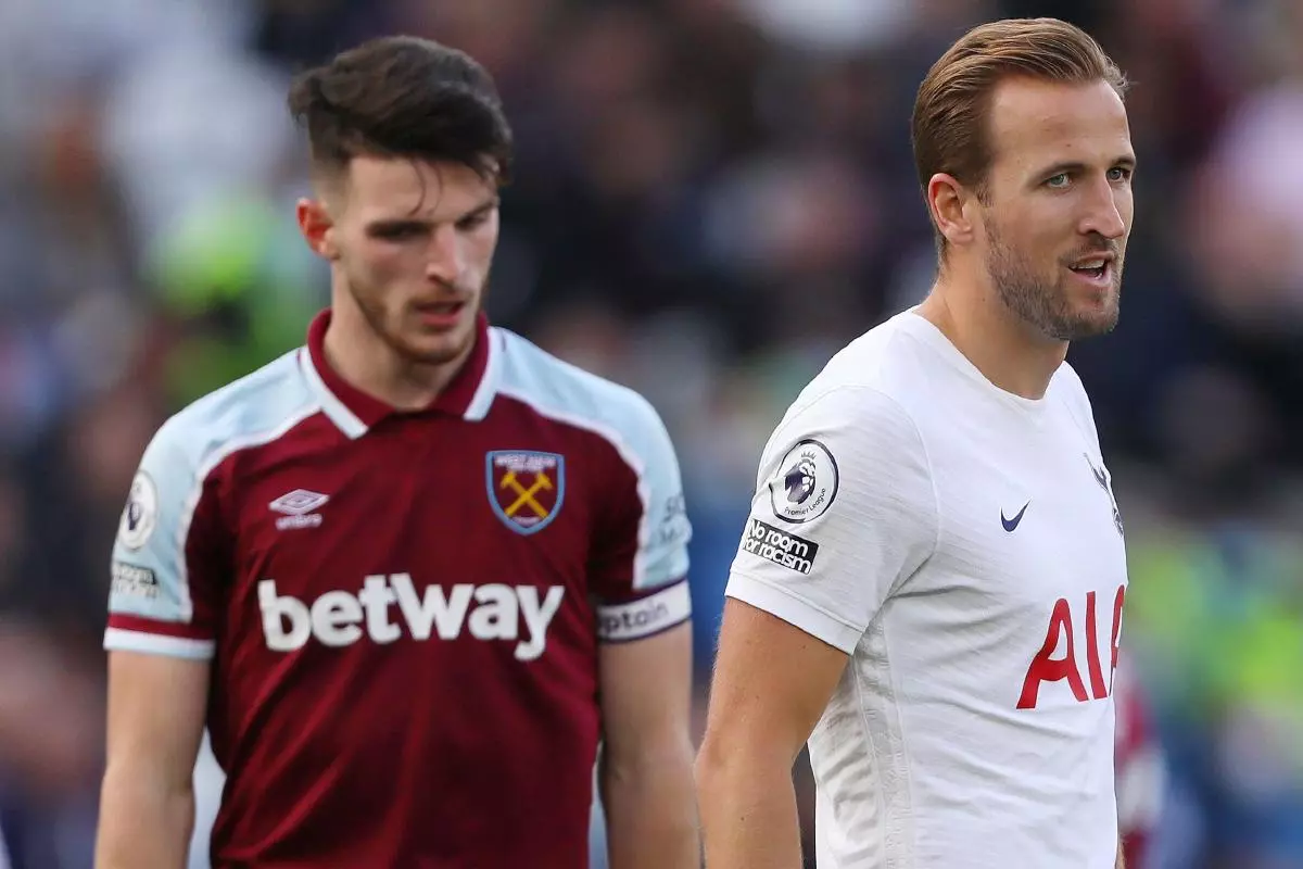 Declan Rice and Harry Kane Oct21