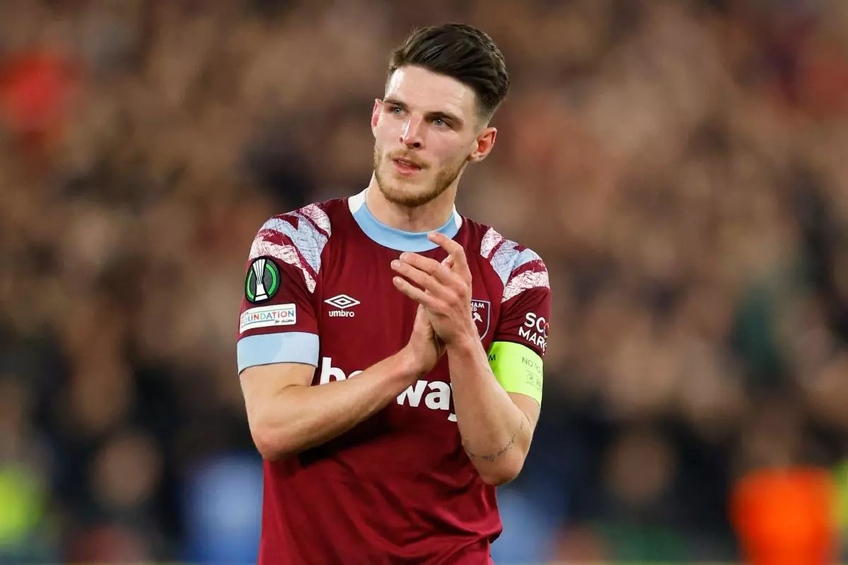 Declan Rice of West Ham 11 May 2023