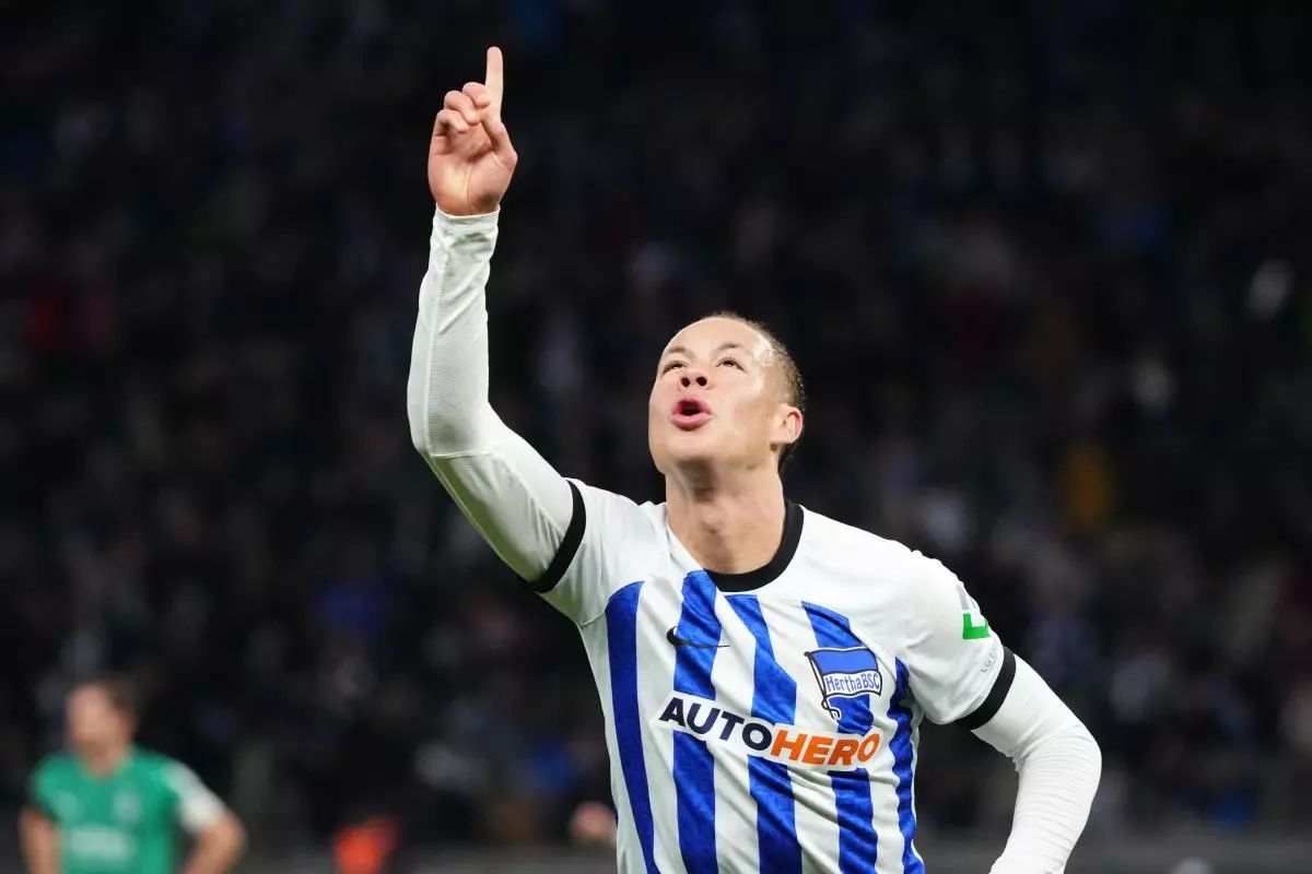 Derry Scherhant of Hertha Berlin 12 Feb 2023