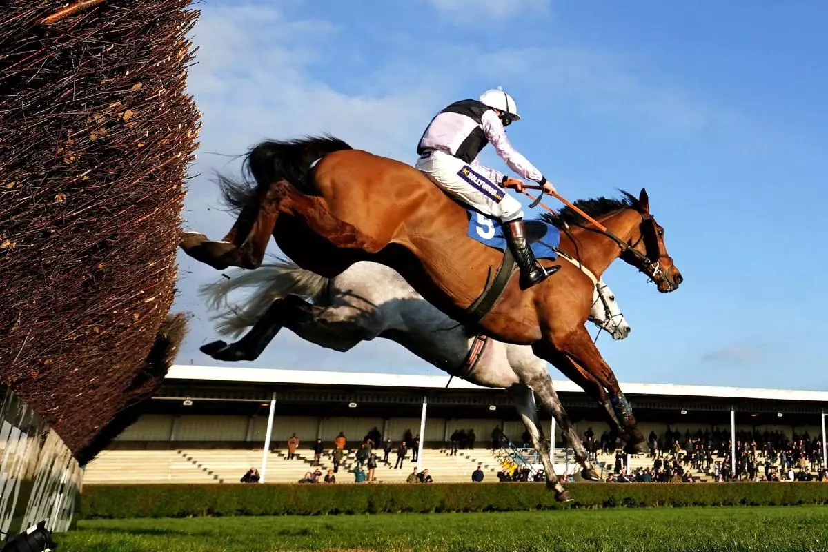 Dorking Lad ridden by jockey Jamie Moore at Wincanton racecourse