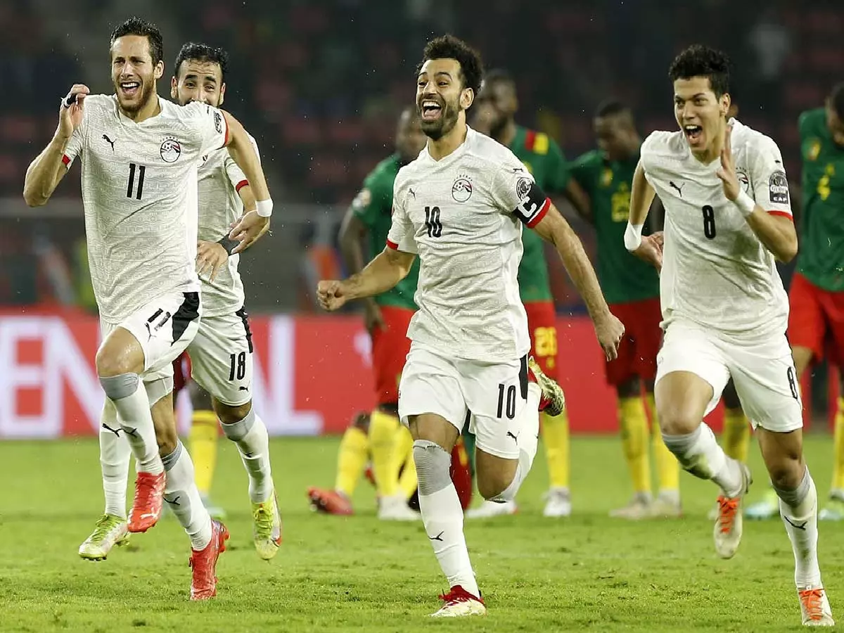 Egypt stars celebrate AFCON semi-final win