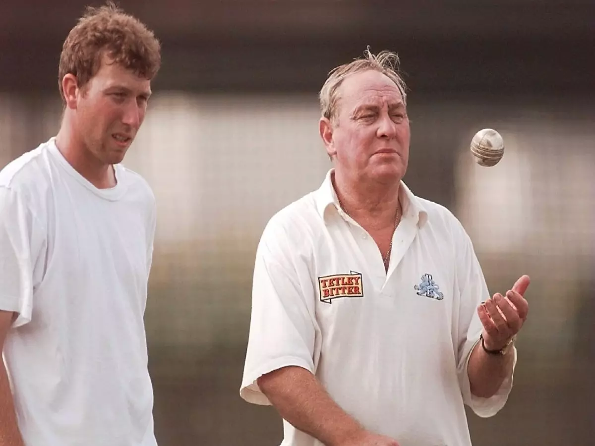 England cricket training, Durban. Mike Atherton (left) and Ray Illingworth in Durban, SA, as England prepare for the 5th One Day International