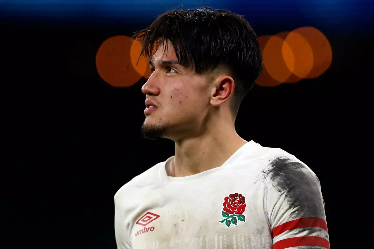 England's Marcus Smith looking up