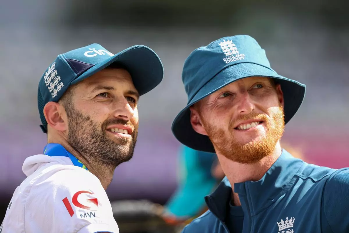 England's Mark Wood and Ben Stokes after the Ashes third test at Headingley - July 2023