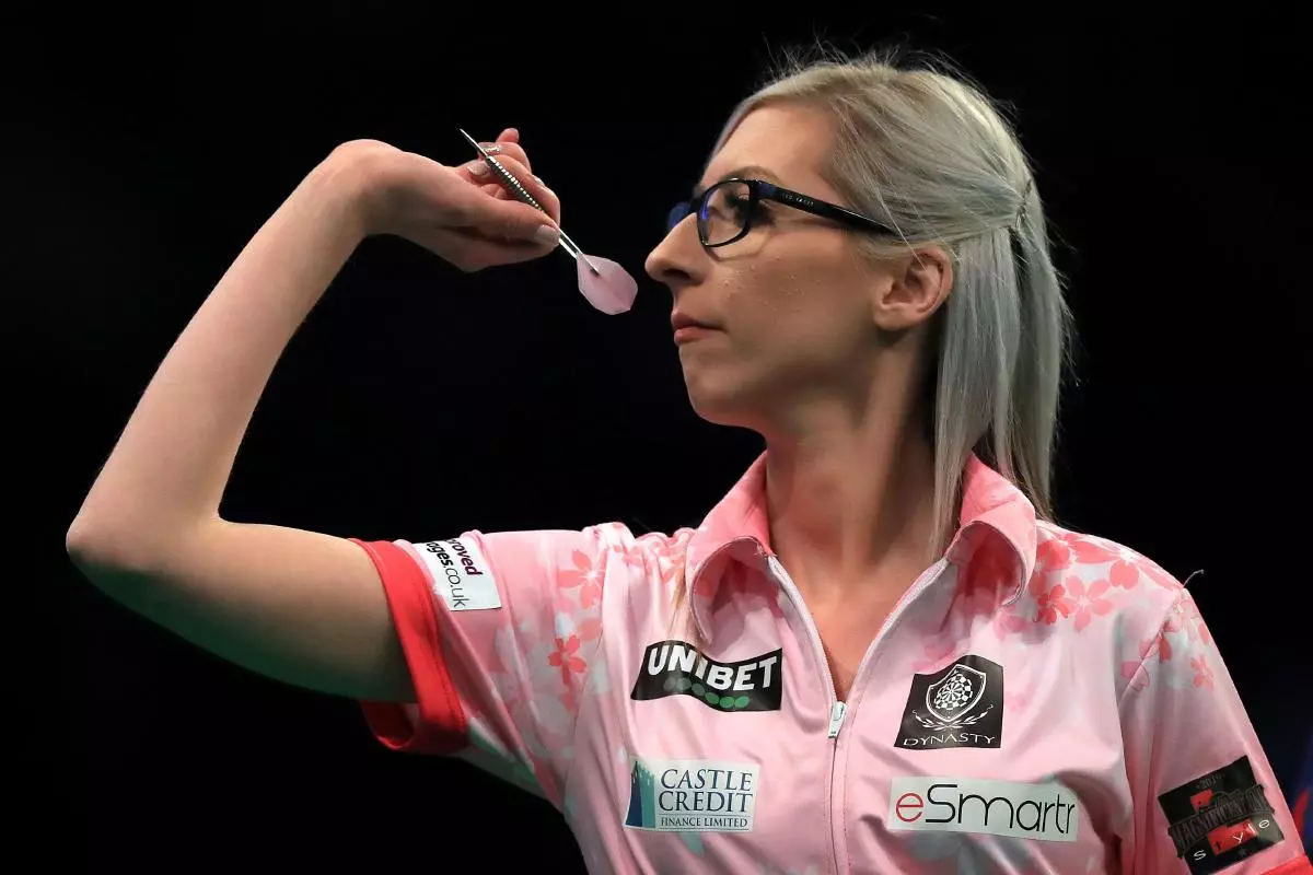 Fallon Sherrock in action during during the Unibet Premier League Darts