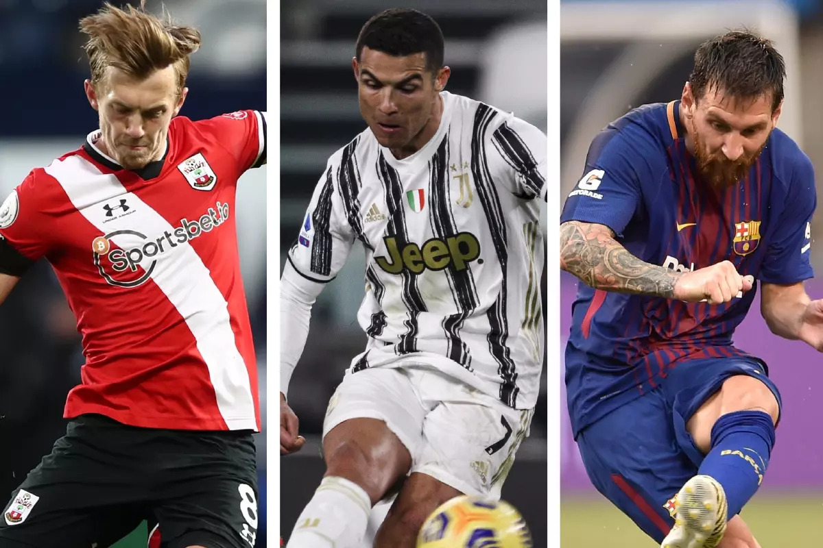 James Ward-Prowse Cristiano Ronaldo Lionel Messi