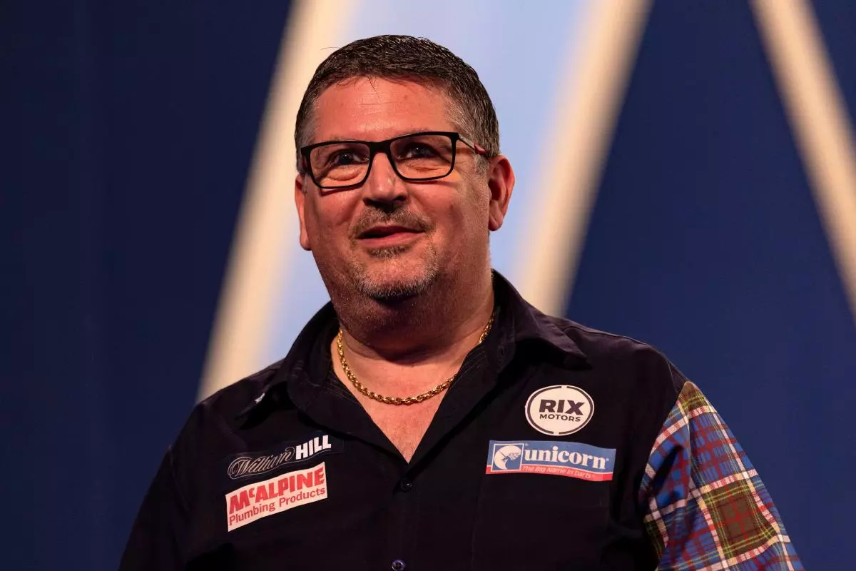 Gary Anderson after beating Luke Humphries (not in picture) during day fourteen of the William Hill World Darts Championship at Alexandra Palace, London.