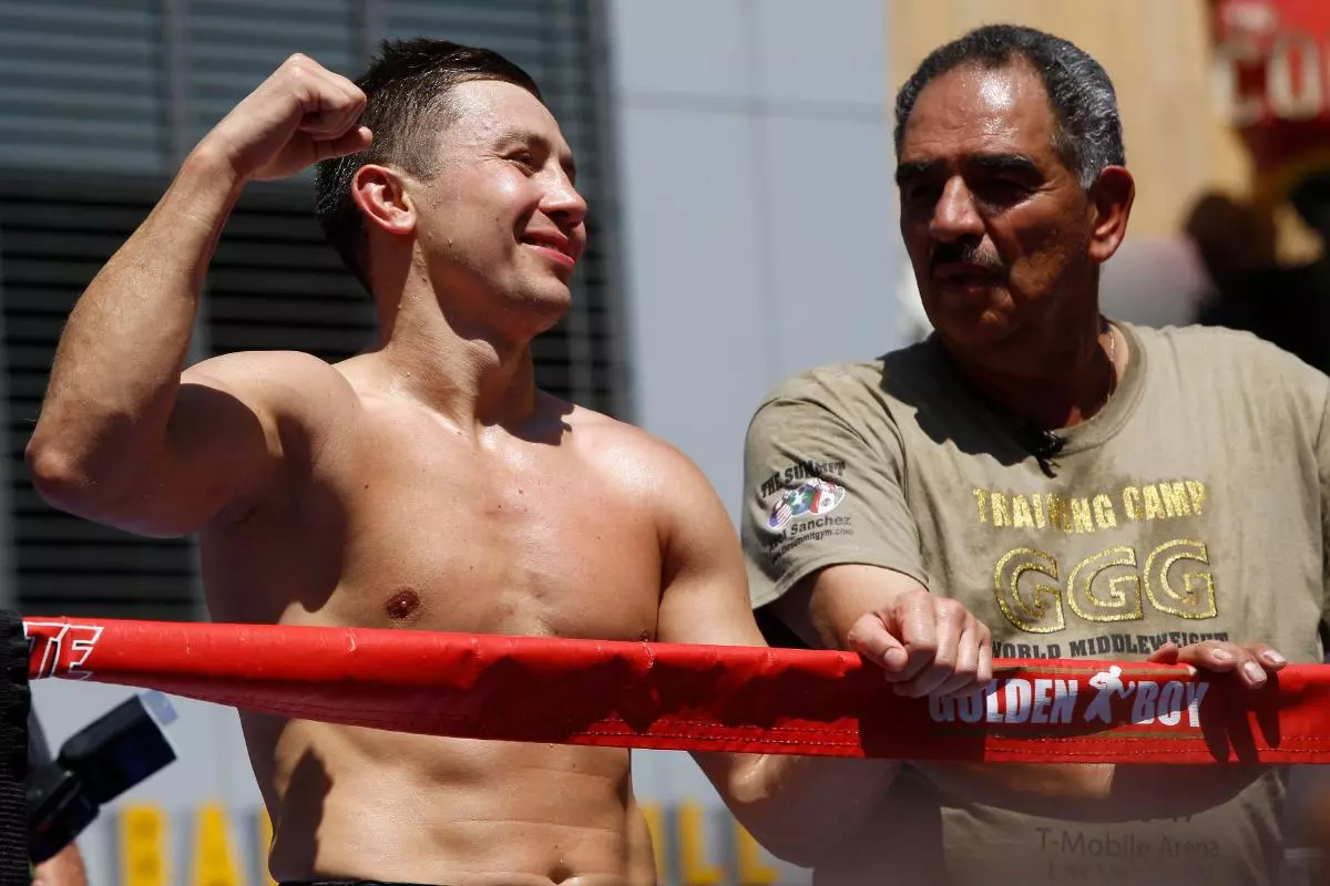Gennady Golovkin, left, and his coach Abel Sanchez