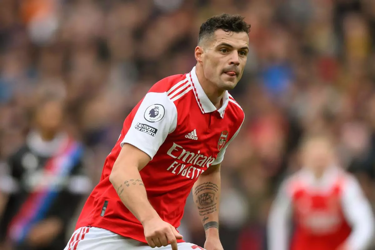 Granit Xhaka of Arsenal 19 Mar 2023