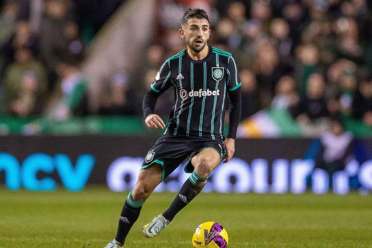 Greg Taylor of Celtic on the ball
