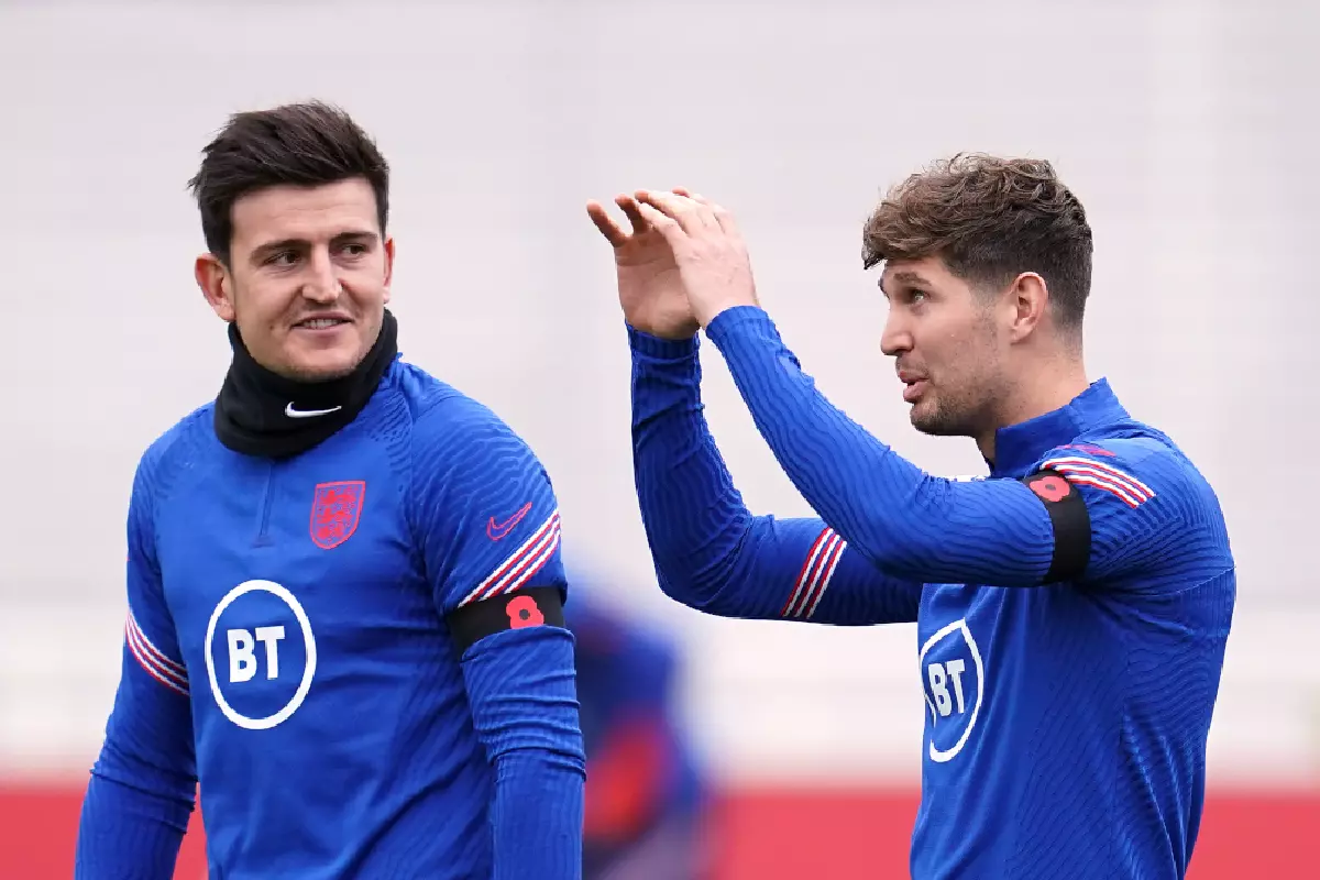 Harry Maguire John Stones training England