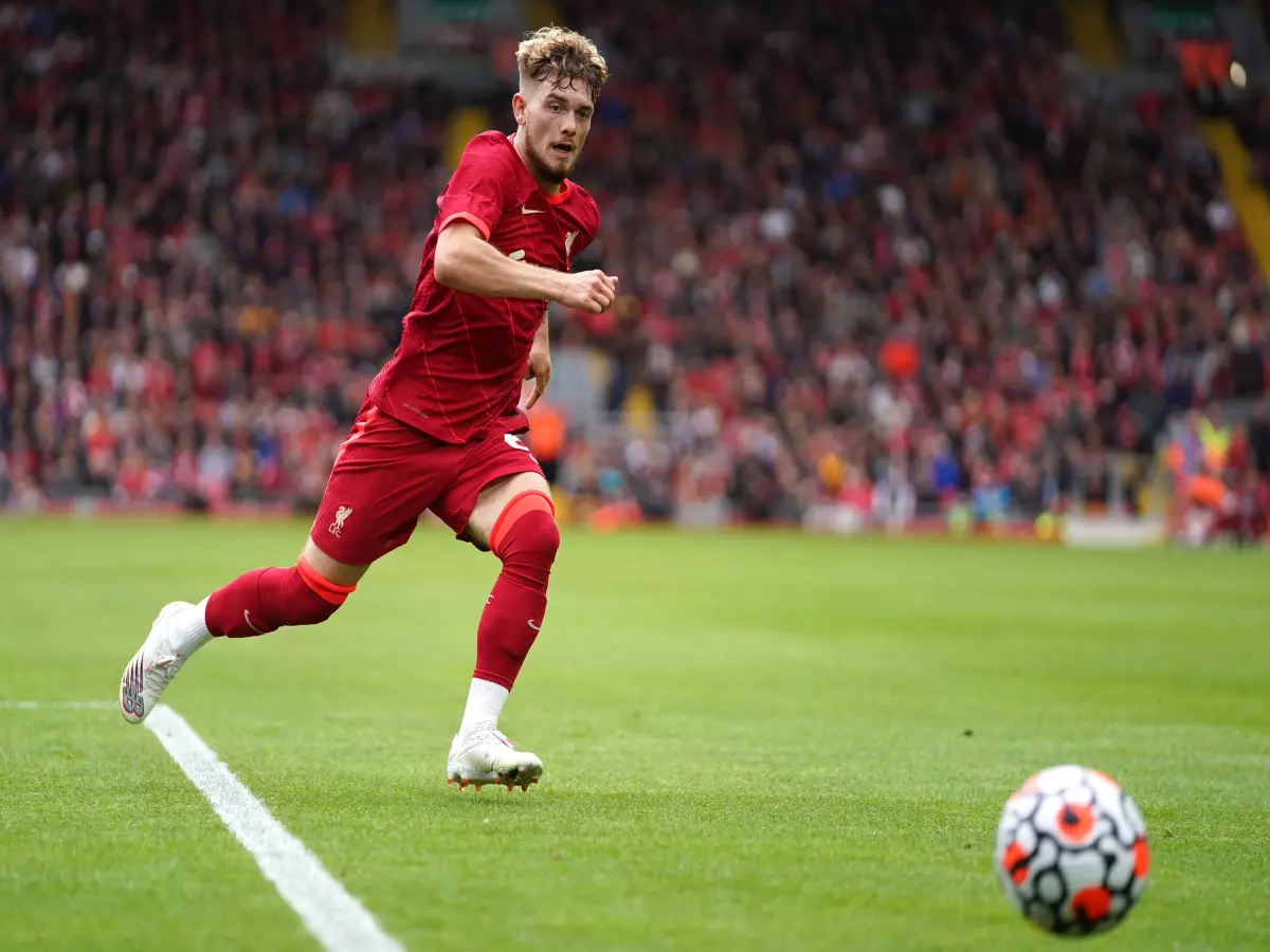 Harvey Elliott in action for Liverpool during pre-season