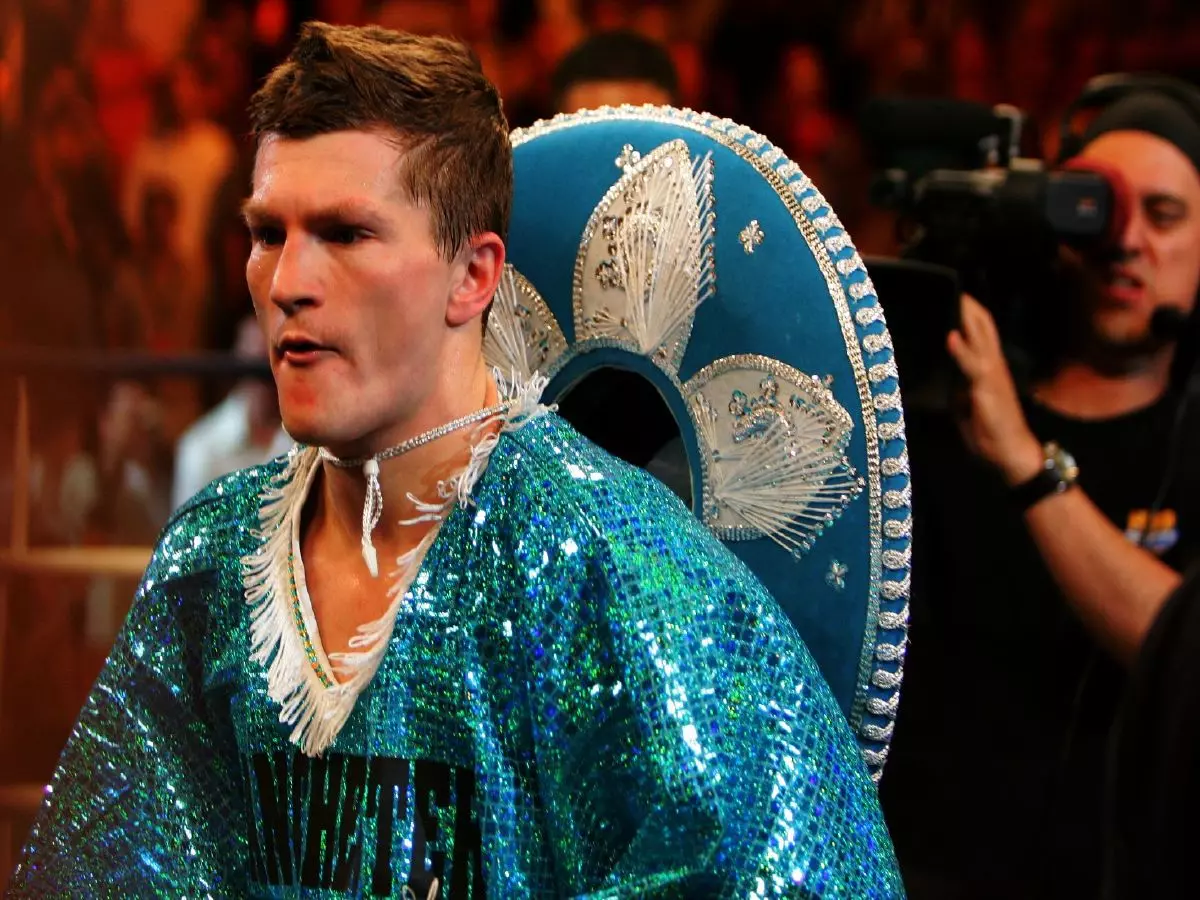 Boxer Ricky Hatton, of England, is introduced before his junior welterweight boxing match against Jose Luis Castillo