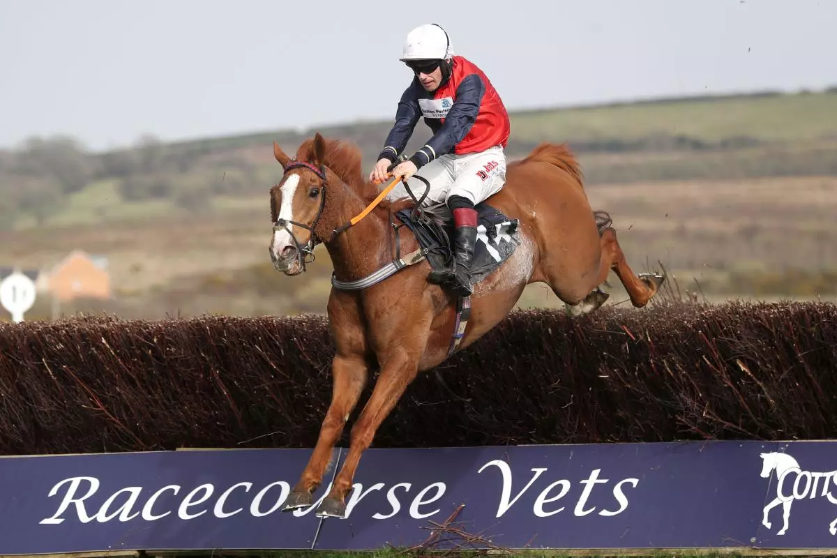 Hill Sixteen ridden by Sam Twiston-Davies goes on to win The Potters Canter Carpet West Wales National Handicap Chase at Ffos Las