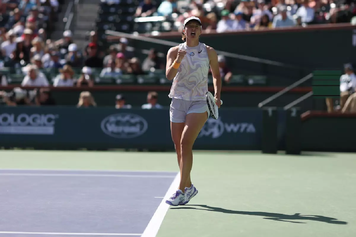 Iga Swiatek at Indian Wellls quarters 2023