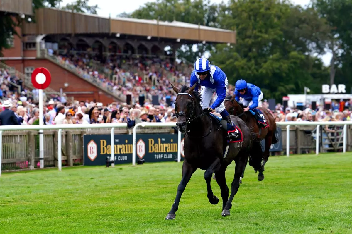 Israr ridden by jockey Jim Crowley wins the Princess Of Wales's Stakes during Ladies Day of The Boodles July Festival