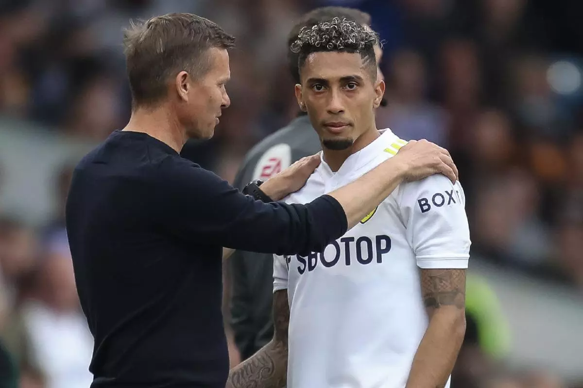 Jesse Marsch Raphinha Leeds Apr22