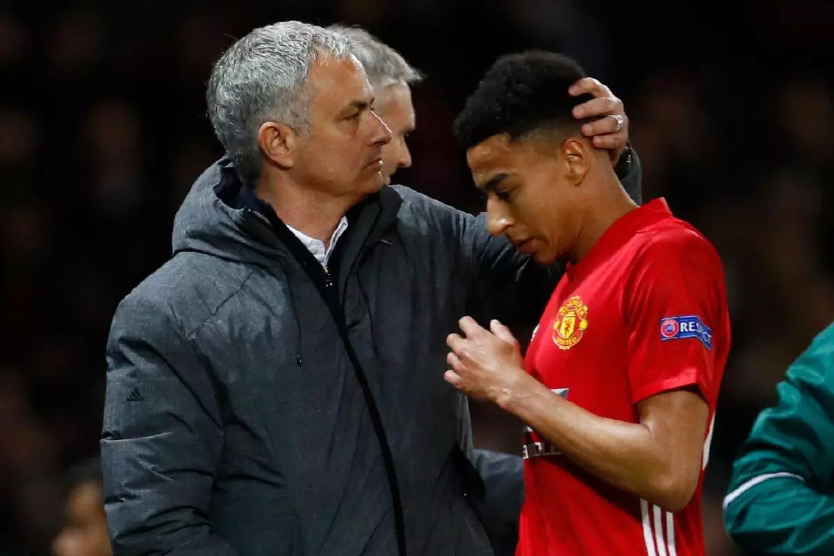 Jose Mourinho and Jesse Lingard