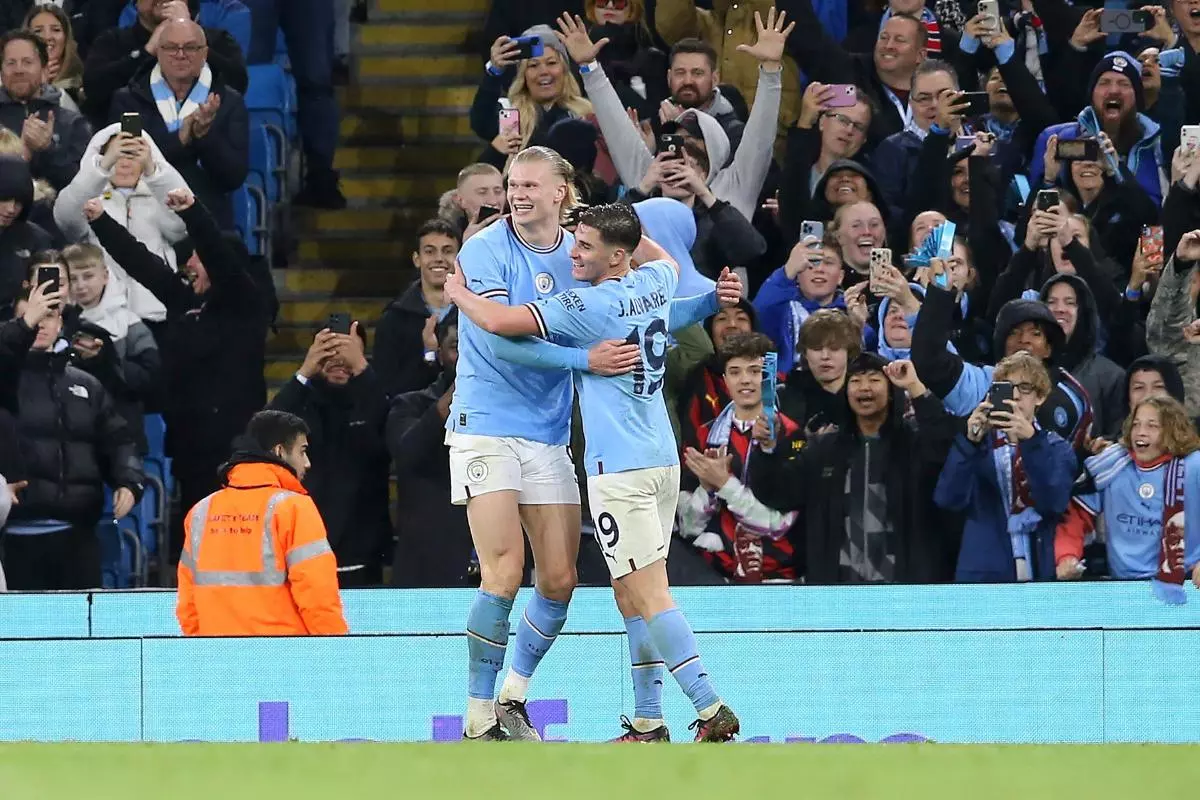 Julian Alvarez and Erling Haaland