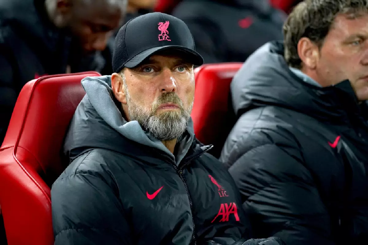 Jurgen Klopp looks on against Real Madrid Feb 2023
