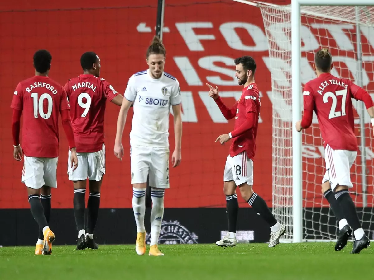 Leeds losing to Manchester United dec20