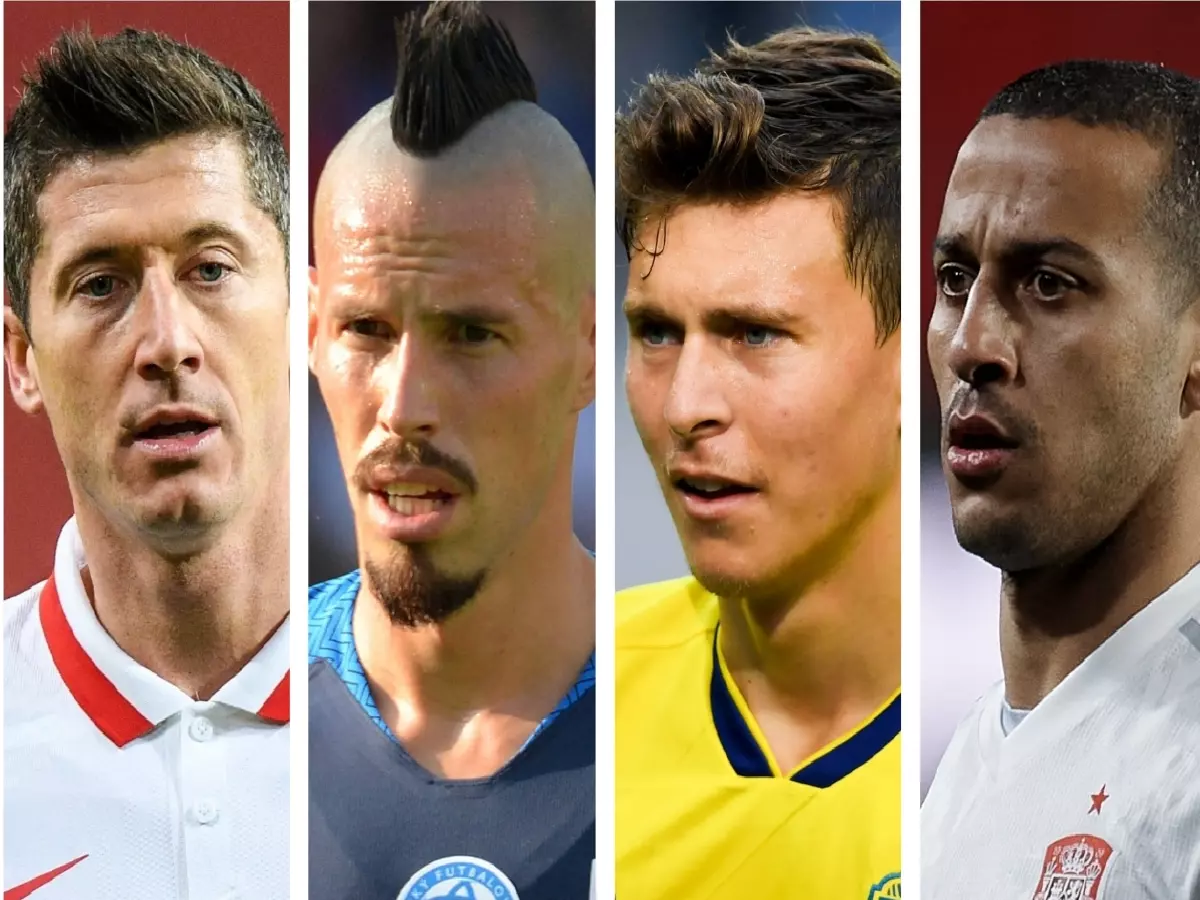 Rober Lewandowski Marek Hamsik Victor Lindelof Sergio Busquets Group E