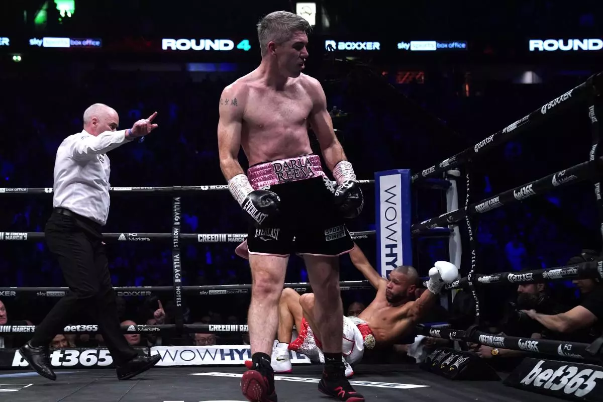 Liam Smith knocks down Chris Eubank Jr