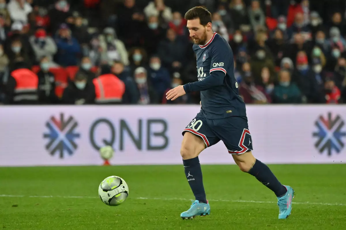 Lionel Messi in action for PSG, Ligue Un