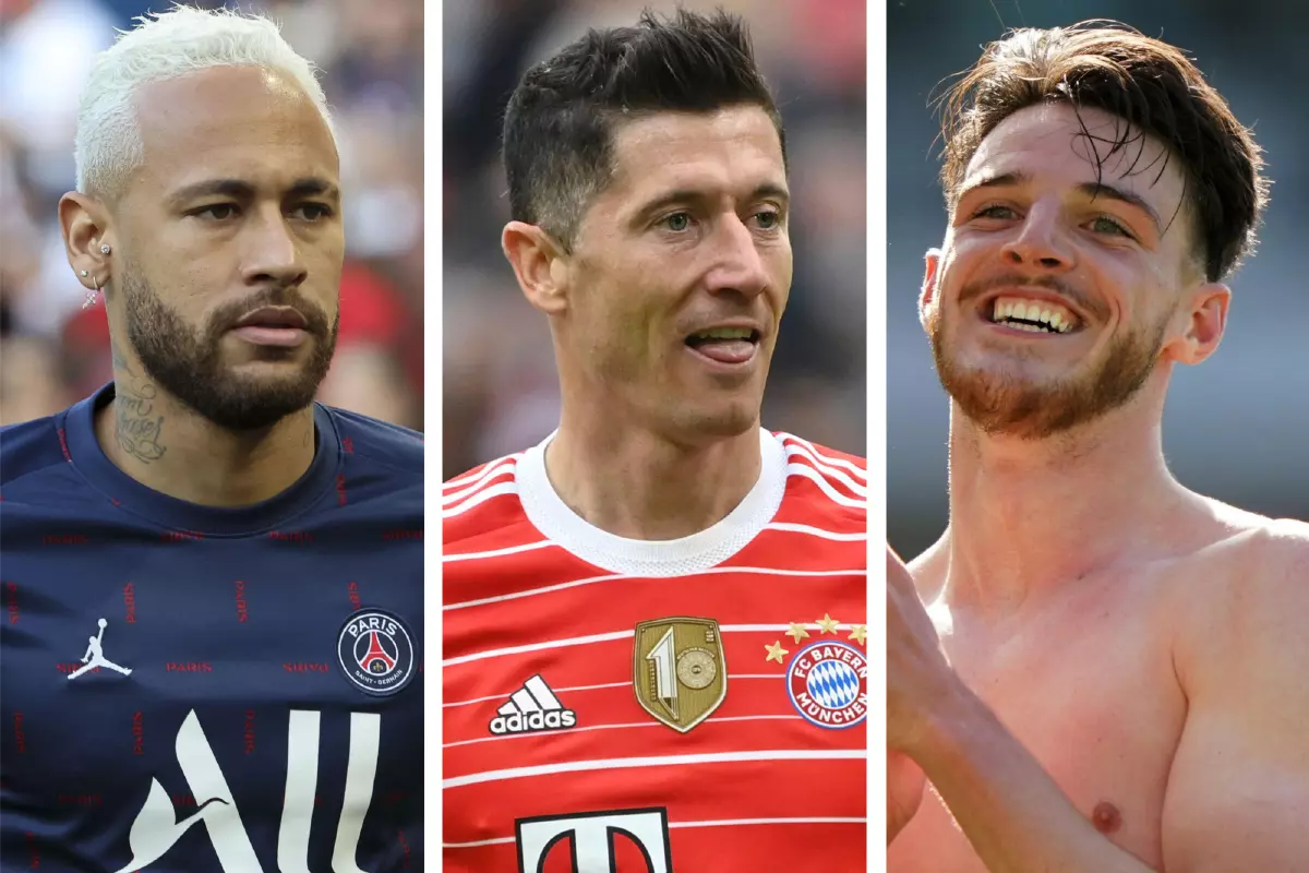 Neyma Robert Lewandowski Declan Rice