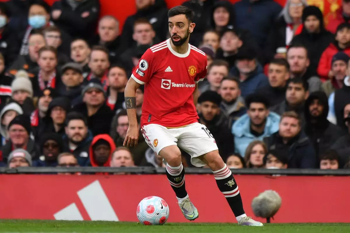 Manchester United's Bruno Fernandes during the Premier League match at Old Trafford