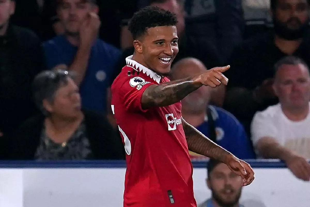 Manchester United's Jadon Sancho