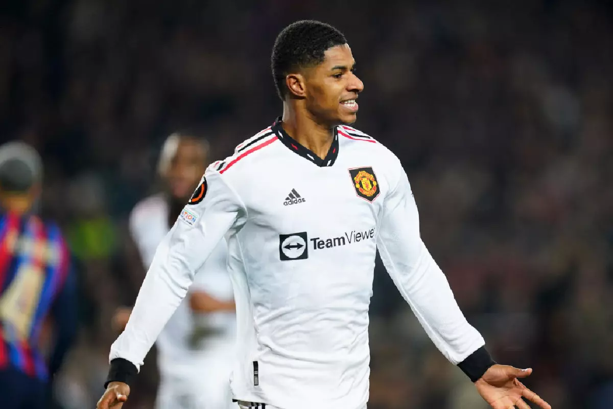 Marcus Rashford vs Barcelona Feb 2023