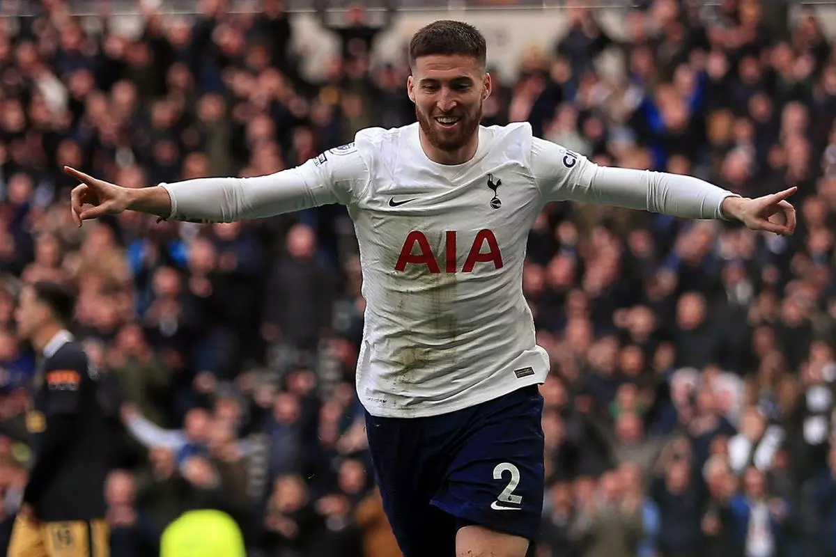 Matt Doherty of Tottenham Hotspur celebrates