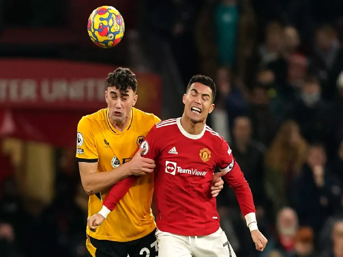 Max Kilman Cristiano Ronaldo Wolves at Man Utd Jan22