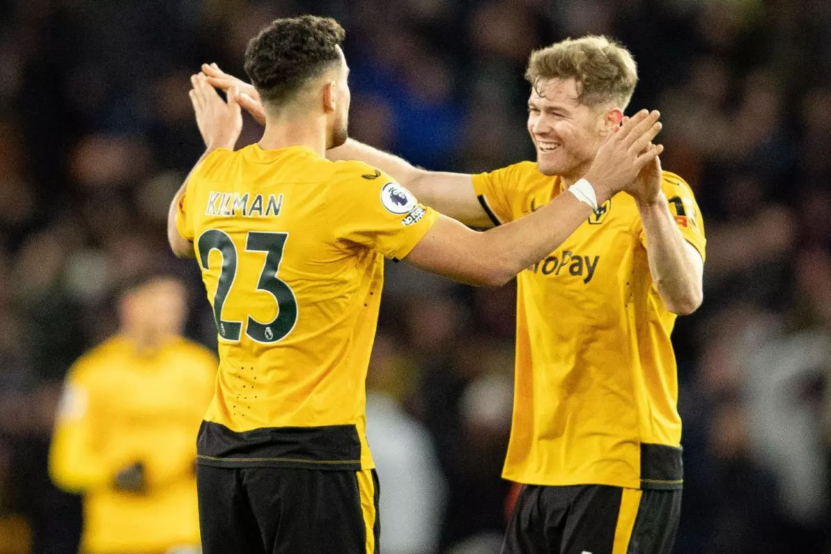 Max Kilman of Wolves and Nathan Collins of Wolves