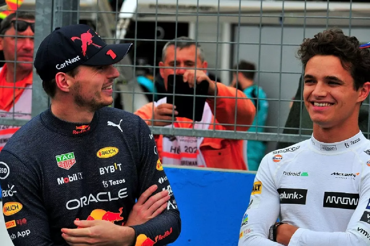 Max Verstappen and Lando Norris