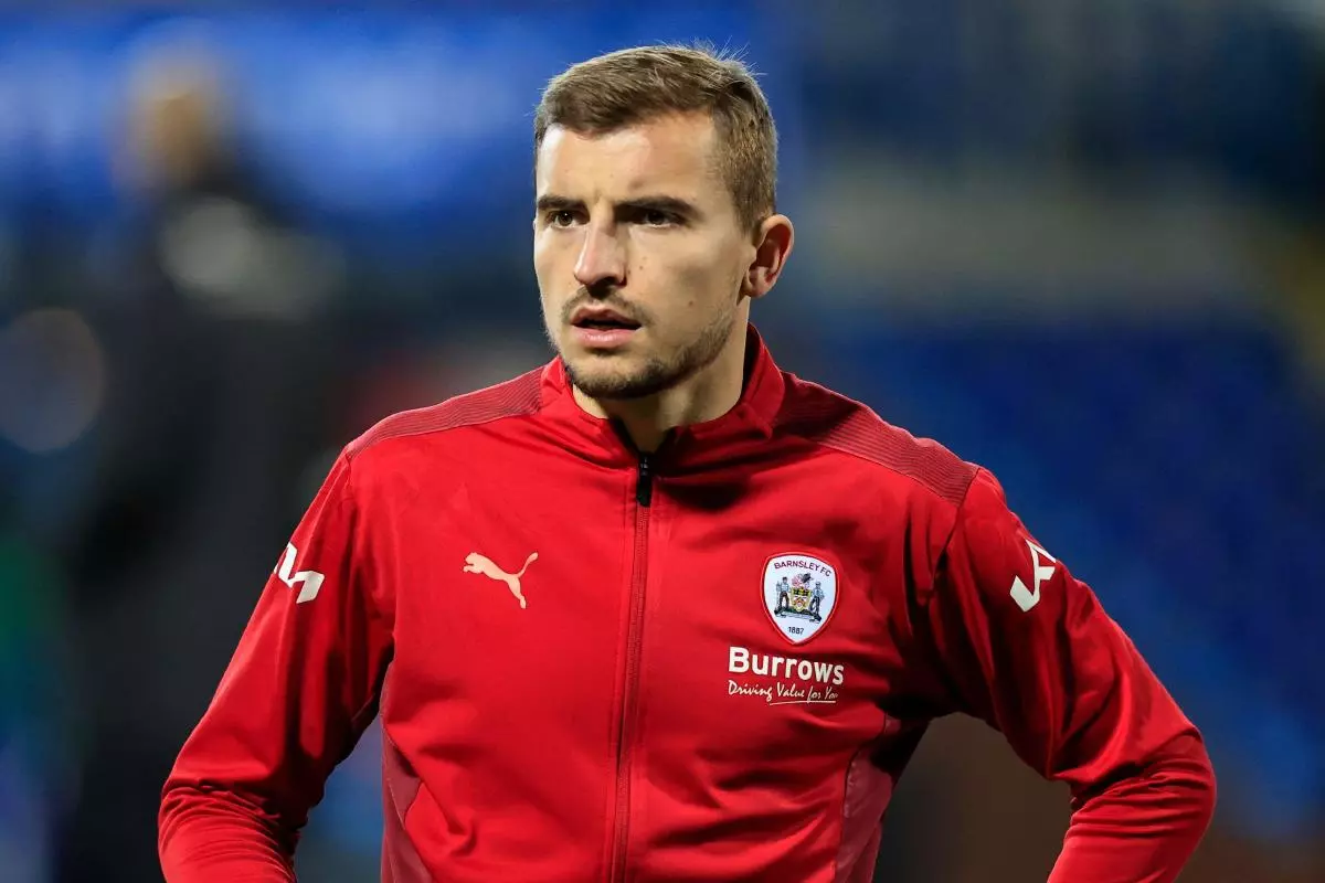 Michal Helik in action for Barnsley