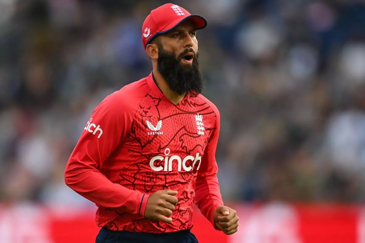 Moeen Ali playing for England