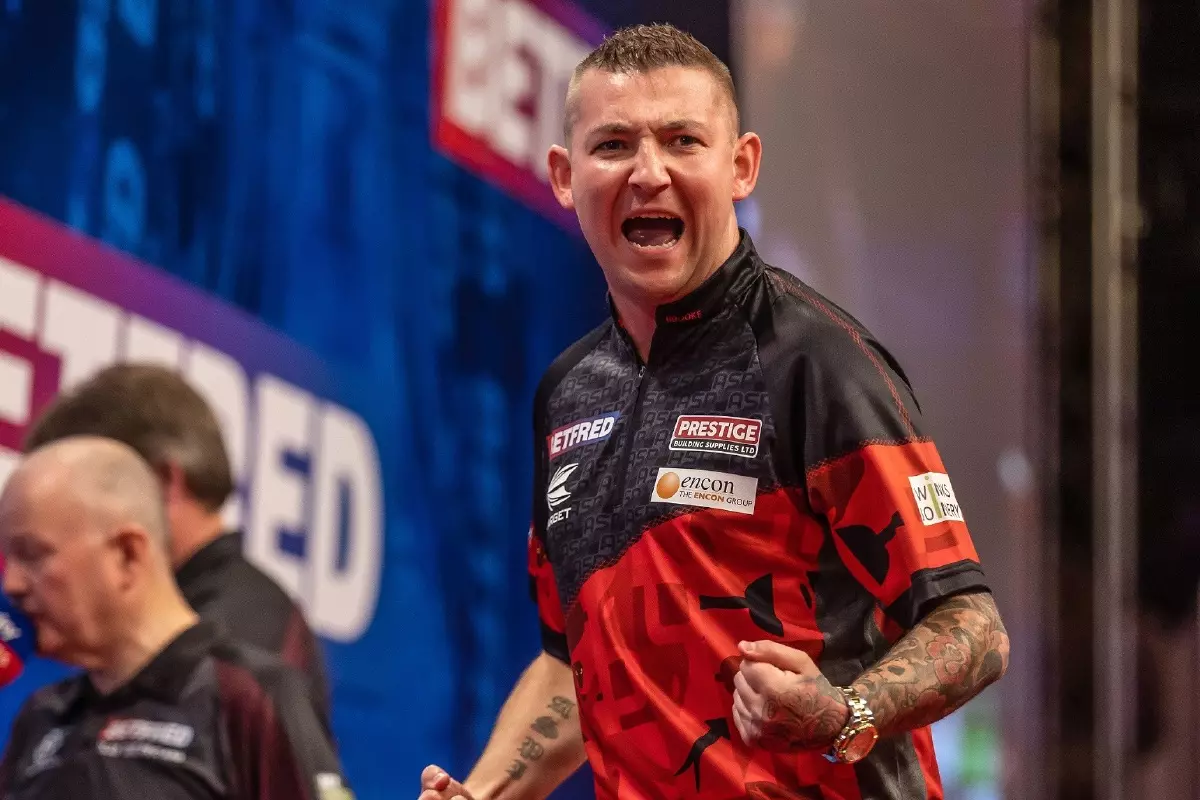 Nathan Aspinall at the World Matchplay