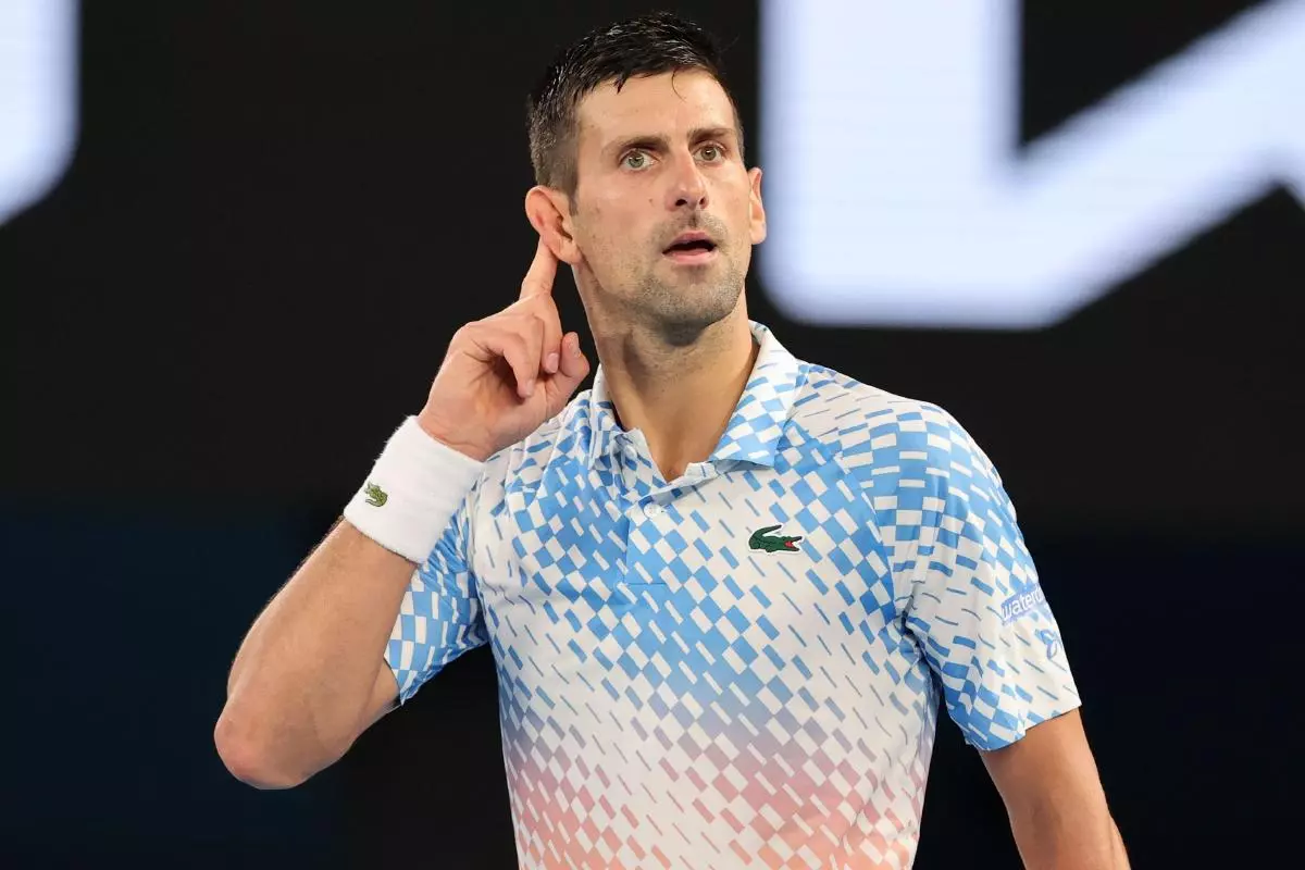 Novak Djokovic in Australian Open semi-final