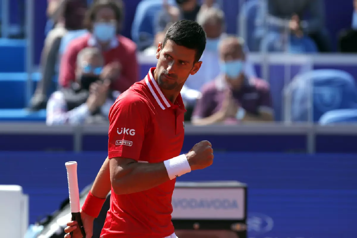 Novak Djokovic in red